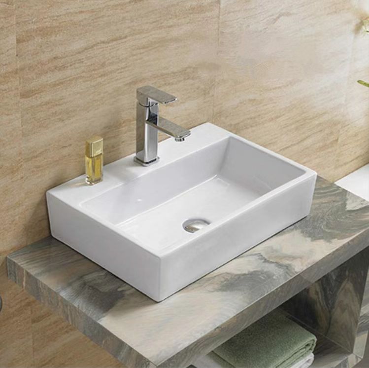 Ultra Slim Wall Hung/Above Counter Basin Gloss White 515mm/500mm/520mm/600mm/700mm