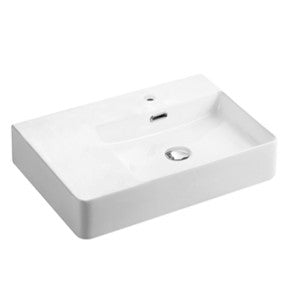 Ultra Slim Gloss White Fine Ceramic-Wall Hung Right Hand Bowl