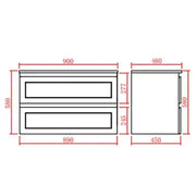 FREMANTLE MATTE WHITE WALL HUNG VANITY FIL Kitchen Bathroom