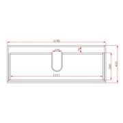 White Oak Wood Grain PVC Vacuum Filmed MDF Board Wall Hung Vanity (600mm/750mm/900mm/1200mm/1500mm) - FIL Kitchen Bathroom