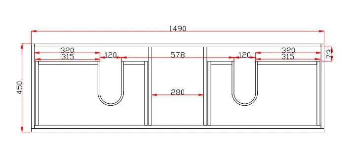 White Oak Wood Grain PVC Vacuum Filmed MDF Board Freestanding Vanity (600mm/750mm/900mm/1200mm/1500mm) - FIL Kitchen Bathroom