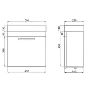 White Oak Wood Grain PVC Vacuum Filmed MDF Board with Ceramic Top - FIL Kitchen Bathroom