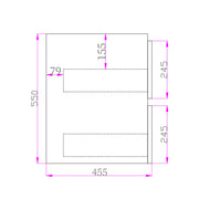White Oak Wood Grain PVC Vacuum Filmed MDF Board Wall Hung Vanity (600mm/750mm/900mm/1200mm/1500mm) - FIL Kitchen Bathroom