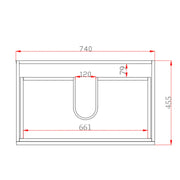 White Oak Wood Grain PVC Vacuum Filmed MDF Board Wall Hung Vanity (600mm/750mm/900mm/1200mm/1500mm) - FIL Kitchen Bathroom
