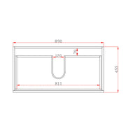 White Oak Wood Grain PVC Vacuum Filmed MDF Board Wall Hung Vanity (600mm/750mm/900mm/1200mm/1500mm) - FIL Kitchen Bathroom