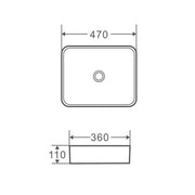 Qtro 47 Counter-top Rectangular Basin mercioaustralia