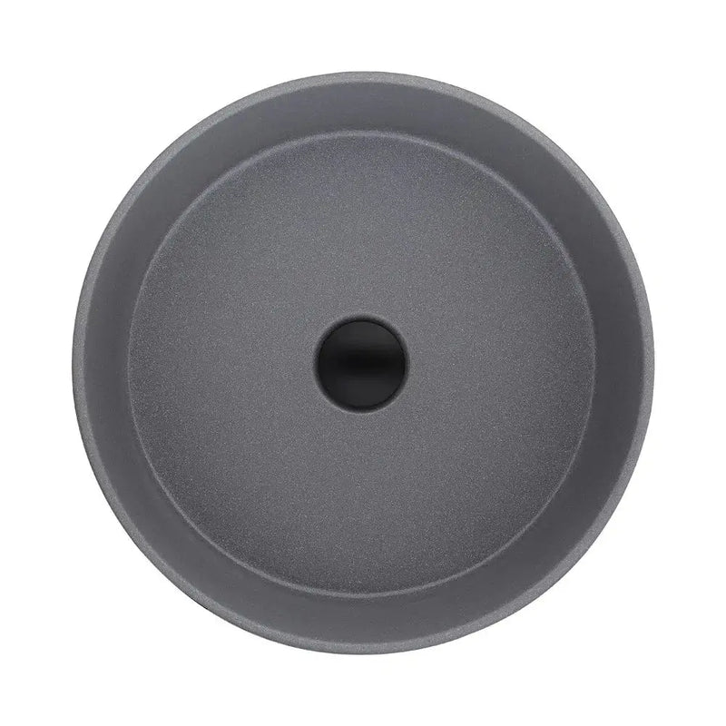 Above Counter Quartz Basin Round Matte Black/Matte White/Matte Grey 410*410*130mm - FIL Kitchen Bathroom