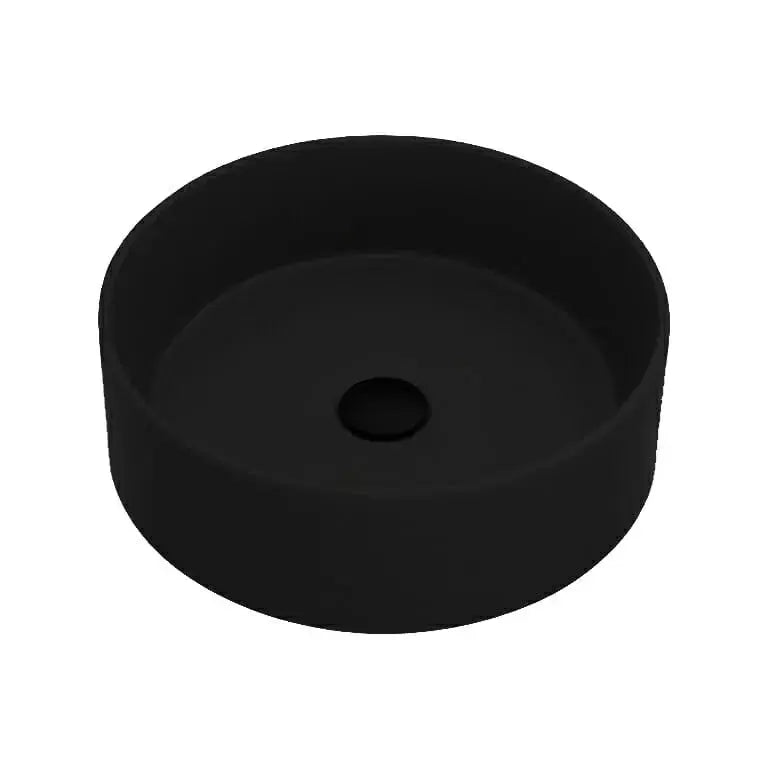 Above Counter Quartz Basin Round Matte Black/Matte White/Matte Grey 410*410*130mm - FIL Kitchen Bathroom
