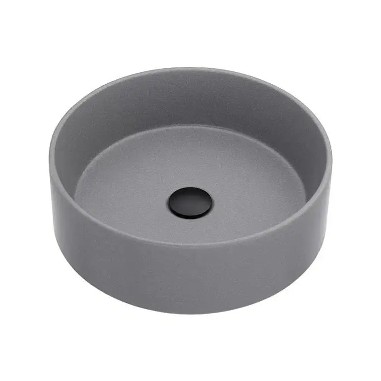 Above Counter Quartz Basin Round Matte Black/Matte White/Matte Grey 410*410*130mm - FIL Kitchen Bathroom