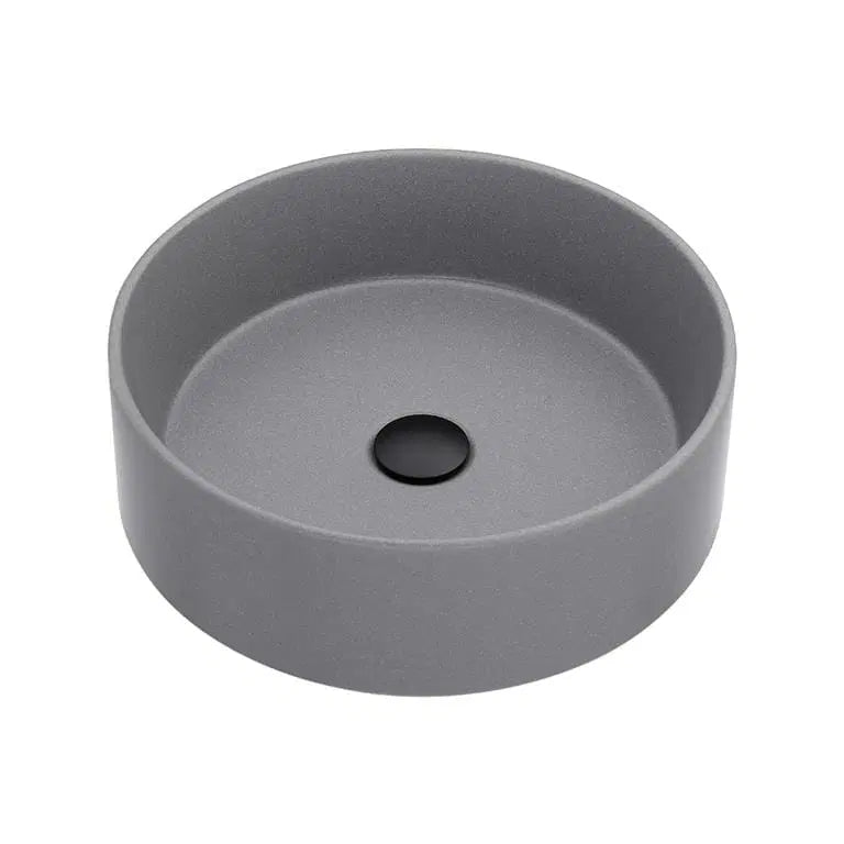 Above Counter Quartz Basin Round Matte Black/Matte White/Matte Grey 410*410*130mm