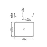 Above Counter Quartz Basin Rectangle Matte Black/Matte White/Matte Grey 510*365*125mm - FIL Kitchen Bathroom
