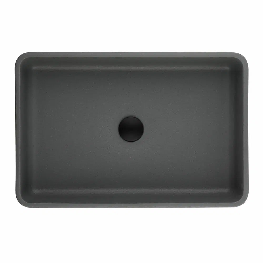 Above Counter Quartz Basin Rectangle Matte Black/Matte White/Matte Grey 600*400*140mm