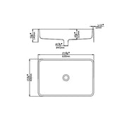 Above Counter Quartz Basin Rectangle Matte Black/Matte White/Matte Grey 600*400*140mm - FIL Kitchen Bathroom