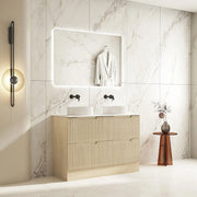 Fluted Rhea 1200mm Freestanding Cabinet - Natural Oak mercioaustralia