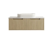 Fluted Rhea 1200mm Wall-Hung Cabinet - Natural Oak mercioaustralia