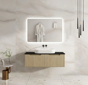 Fluted Rhea 1200mm Wall-Hung Cabinet - Natural Oak mercioaustralia