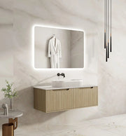 Fluted Rhea 1200mm Wall-Hung Cabinet - Natural Oak mercioaustralia