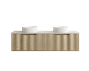 Fluted Rhea 1500mm Wall-Hung Cabinet - Natural Oak mercioaustralia