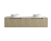 Fluted Rhea 1800mm Wall-Hung Cabinet - Natural Oak mercioaustralia