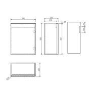 Fluted Rhea 400mm Wall-Hung Cabinet - Natural Oak mercioaustralia