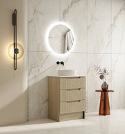 Fluted Rhea 600mm Freestanding Cabinet - Natural Oak mercioaustralia