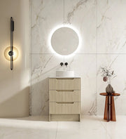 Fluted Rhea 600mm Freestanding Cabinet - Natural Oak mercioaustralia