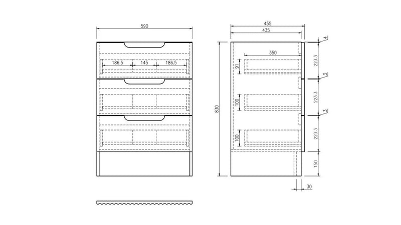 Fluted Rhea 600mm Freestanding Cabinet - Natural Oak mercioaustralia
