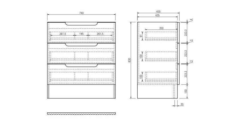 Fluted Rhea 750mm Freestanding Cabinet - Natural Oak mercioaustralia