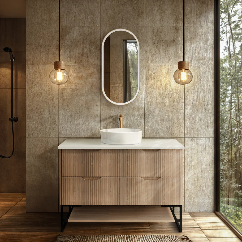 Bali Freestanding vanity American Oak 600mm/750mm/900mm/1200mm/1500mm