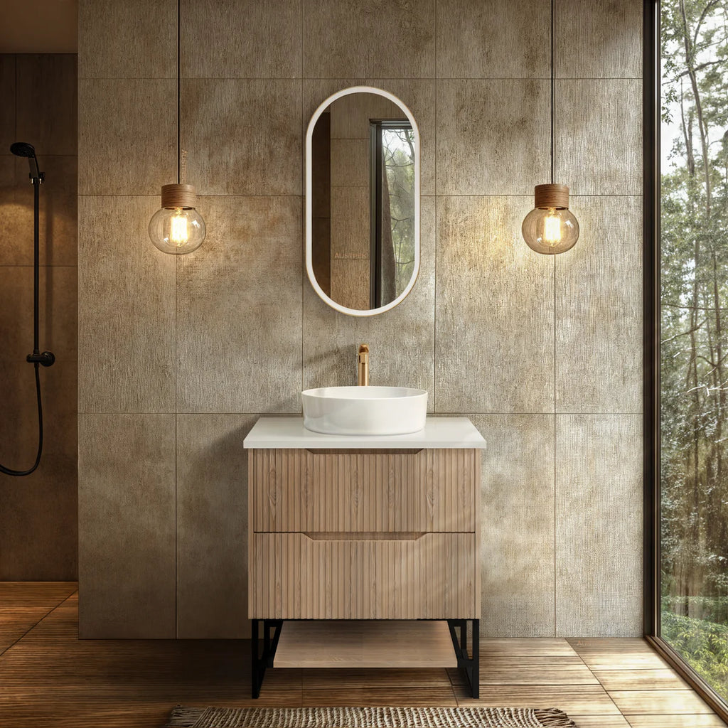 Bali Freestanding vanity American Oak 600mm/750mm/900mm/1200mm/1500mm
