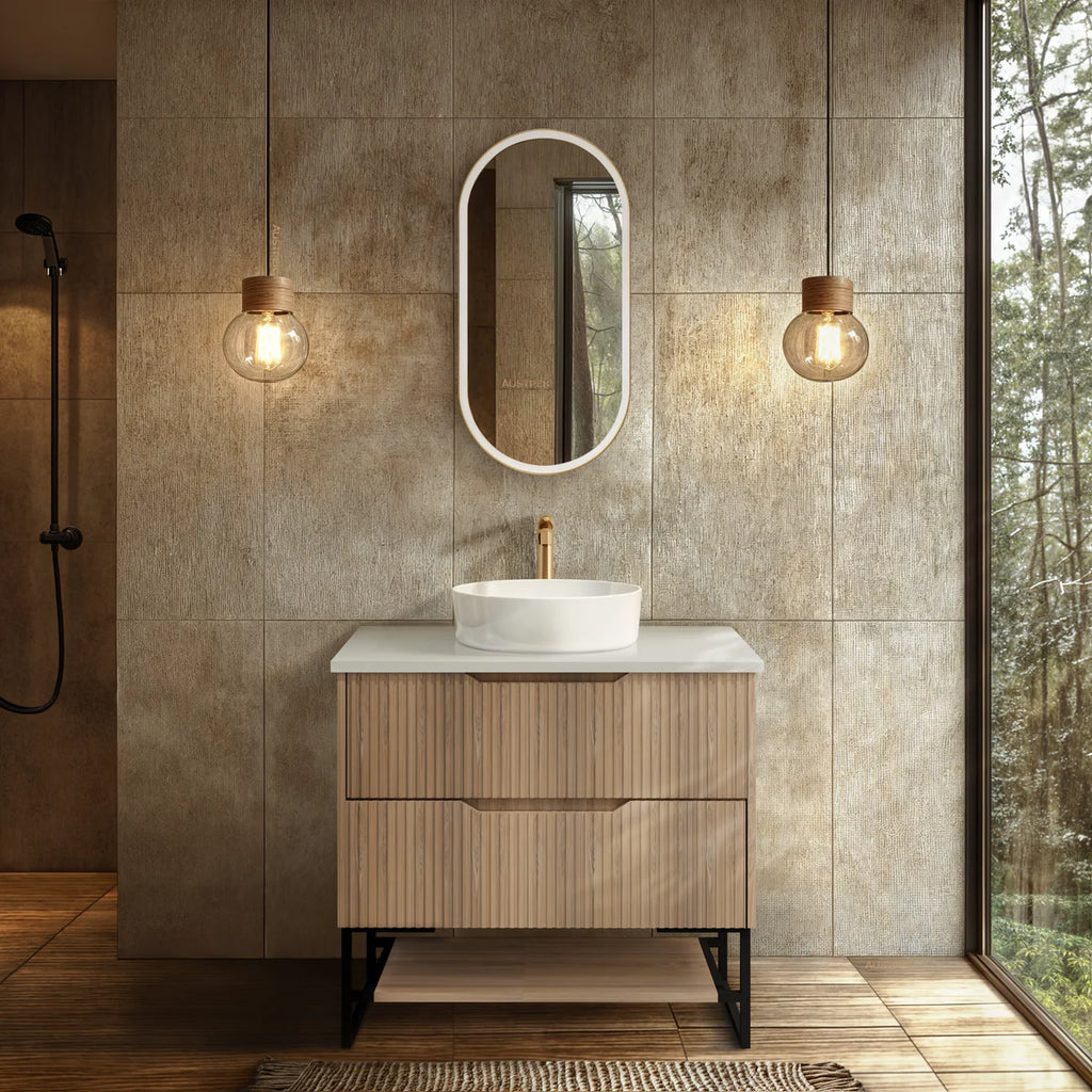 Bali Freestanding vanity American Oak 600mm/750mm/900mm/1200mm/1500mm