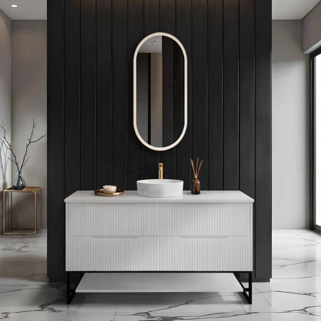 Bali Freestanding Vanity Matte White 600mm/750mm/900mm/1200mm/1500mm