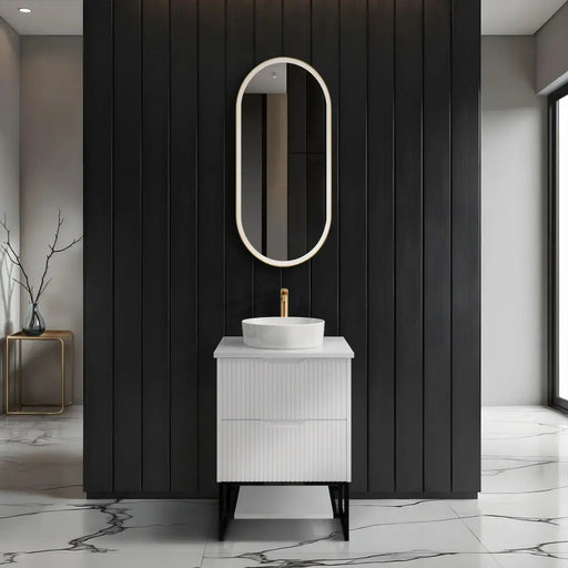 Bali Freestanding Vanity Matte White 600mm/750mm/900mm/1200mm/1500mm - FIL Kitchen Bathroom