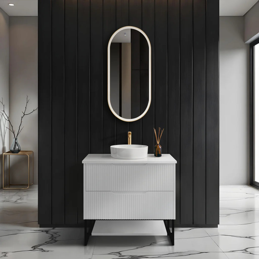 Bali Freestanding Vanity Matte White 600mm/750mm/900mm/1200mm/1500mm