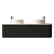Rome 1500mm Wall-Hung Cabinet - Matt Black mercioaustralia
