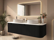 Rome 1500mm Wall-Hung Cabinet - Matt Black mercioaustralia