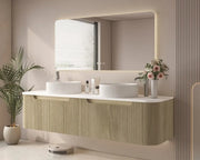 Rome 1800mm Wall-Hung Cabinet - Bur Oak mercioaustralia