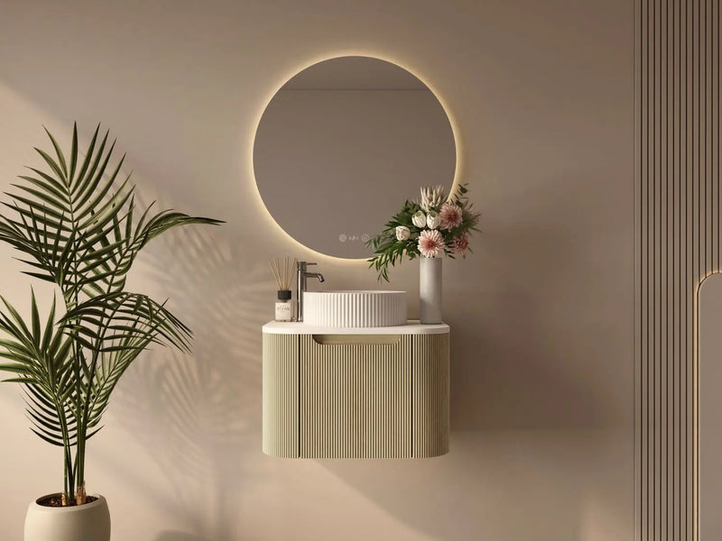 Rome 600mm Wall-Hung Cabinet - Bur Oak mercioaustralia