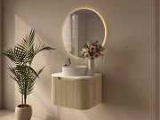 Rome 600mm Wall-Hung Cabinet - Bur Oak mercioaustralia