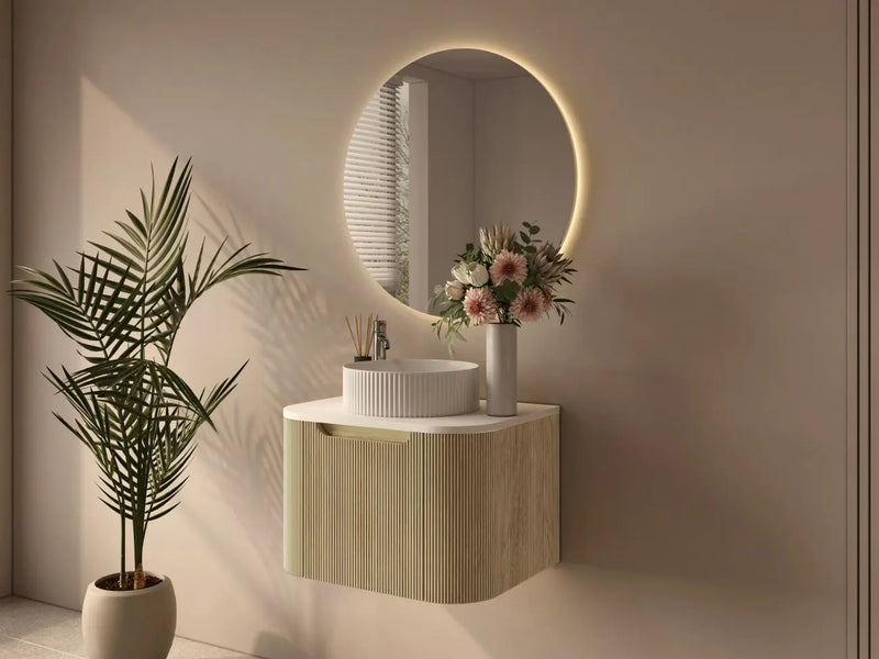 Rome 600mm Wall-Hung Cabinet - Bur Oak mercioaustralia