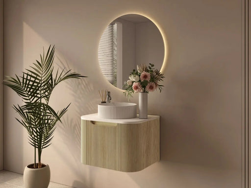 Rome 600mm Wall-Hung Cabinet - Bur Oak mercioaustralia