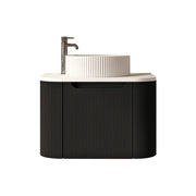 Rome 600mm Wall-Hung Cabinet - Matt Black mercioaustralia