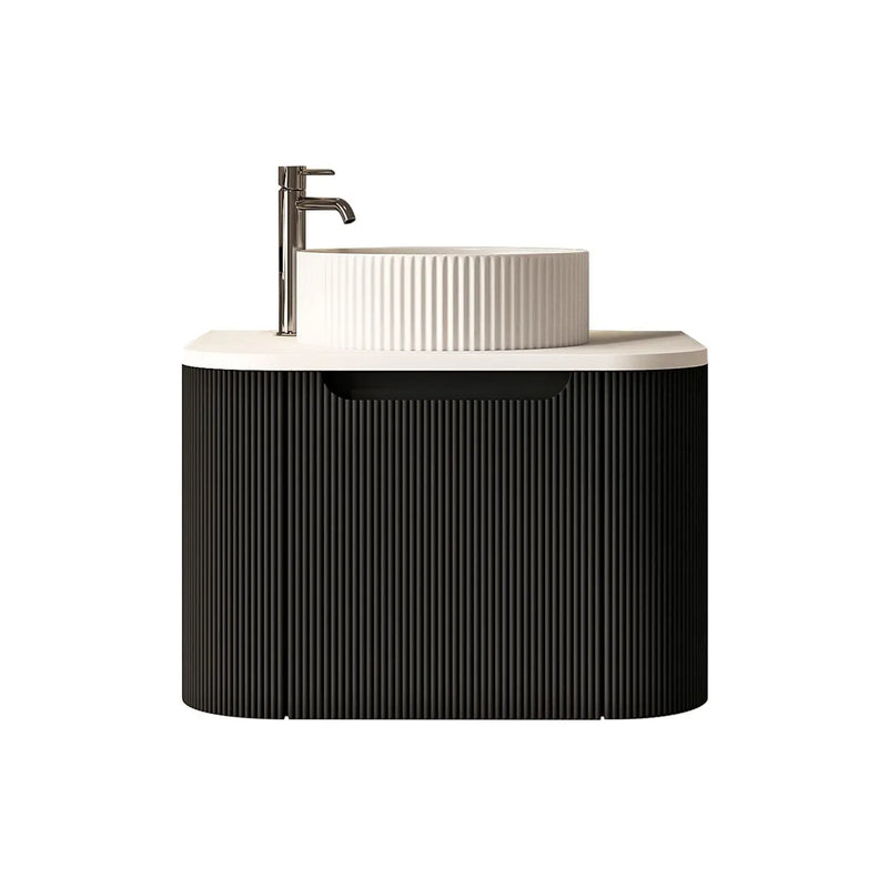 Rome 600mm Wall-Hung Cabinet - Matt Black mercioaustralia