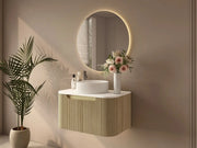 Rome 750mm Wall-Hung Cabinet - Bur Oak mercioaustralia