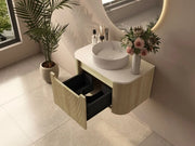Rome 750mm Wall-Hung Cabinet - Bur Oak mercioaustralia