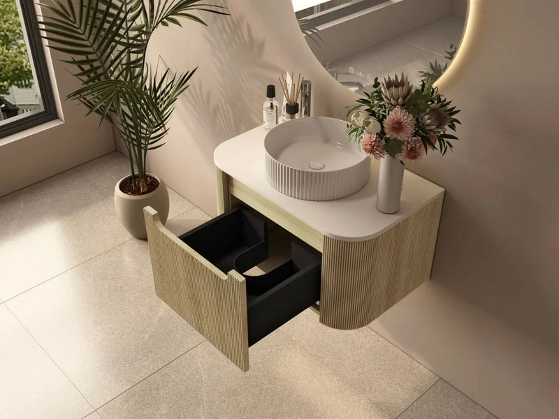 Rome 750mm Wall-Hung Cabinet - Bur Oak mercioaustralia