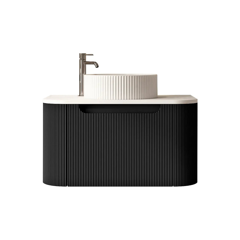 Rome 750mm Wall-Hung Cabinet - Matt Black mercioaustralia