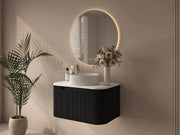 Rome 750mm Wall-Hung Cabinet - Matt Black mercioaustralia