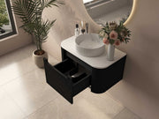 Rome 750mm Wall-Hung Cabinet - Matt Black mercioaustralia