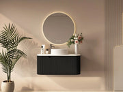 Rome 900mm Wall-Hung Cabinet - Matt Black mercioaustralia